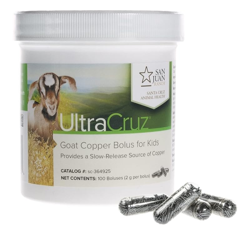 UltraCruz Suplemento mineral de cobre em bolus para cabritos, 2 g, 100 unidades