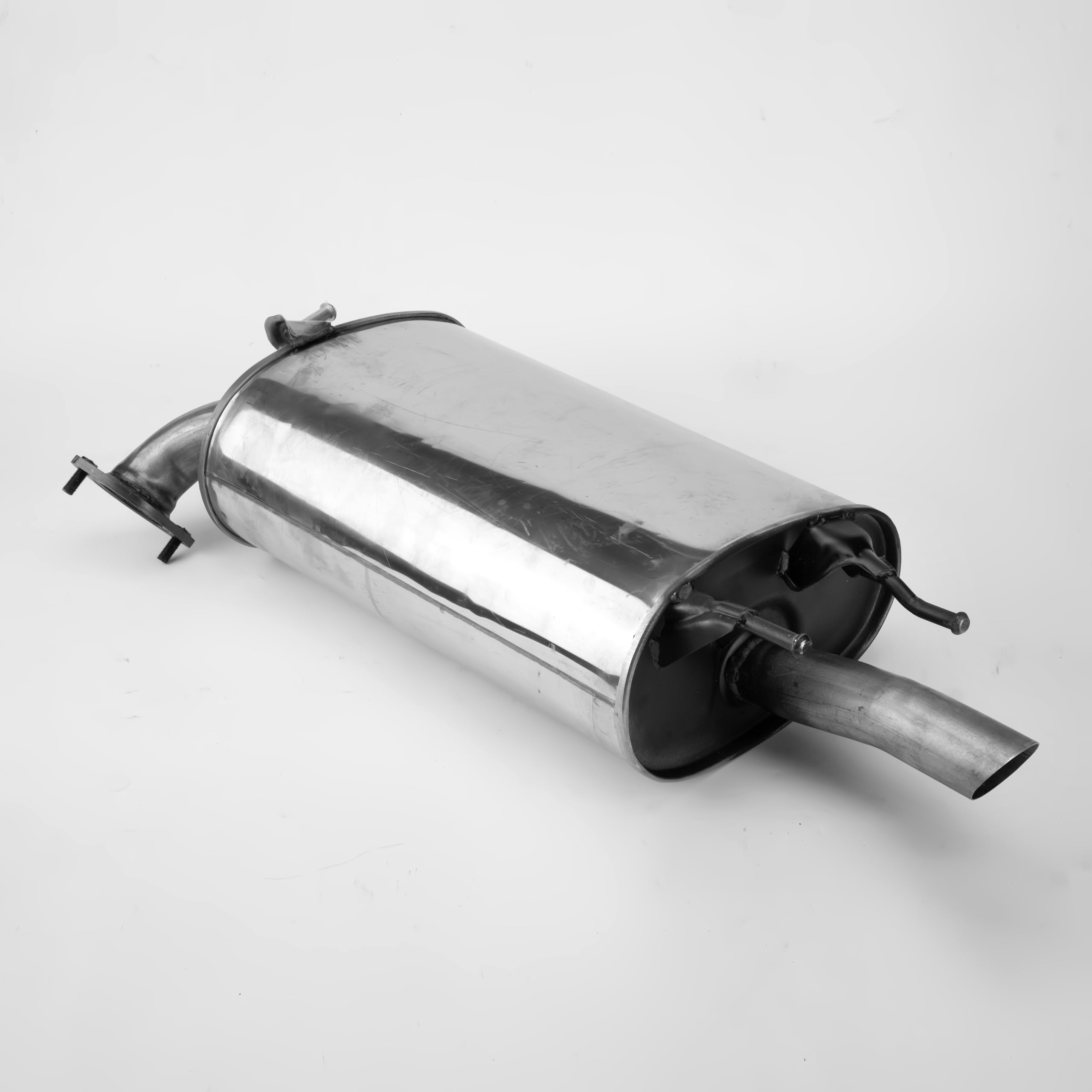 Direct Fit Stainless Steel Rear Exhaust Muffler compatible with 2007-2011 Toyota Camry 2.4L 2.5L Without Dual Exhaust, New Replacment Easy To Install (R-TC02)