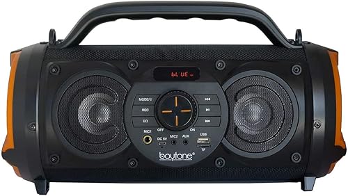 Miniatura 3 de Boytone, Altavoz portátil Bluetooth Boombox, interior/exterior, 25 W, sonido fuerte, graves más profundos, subwoofer de 5 pulgadas, tweeter 3.25,