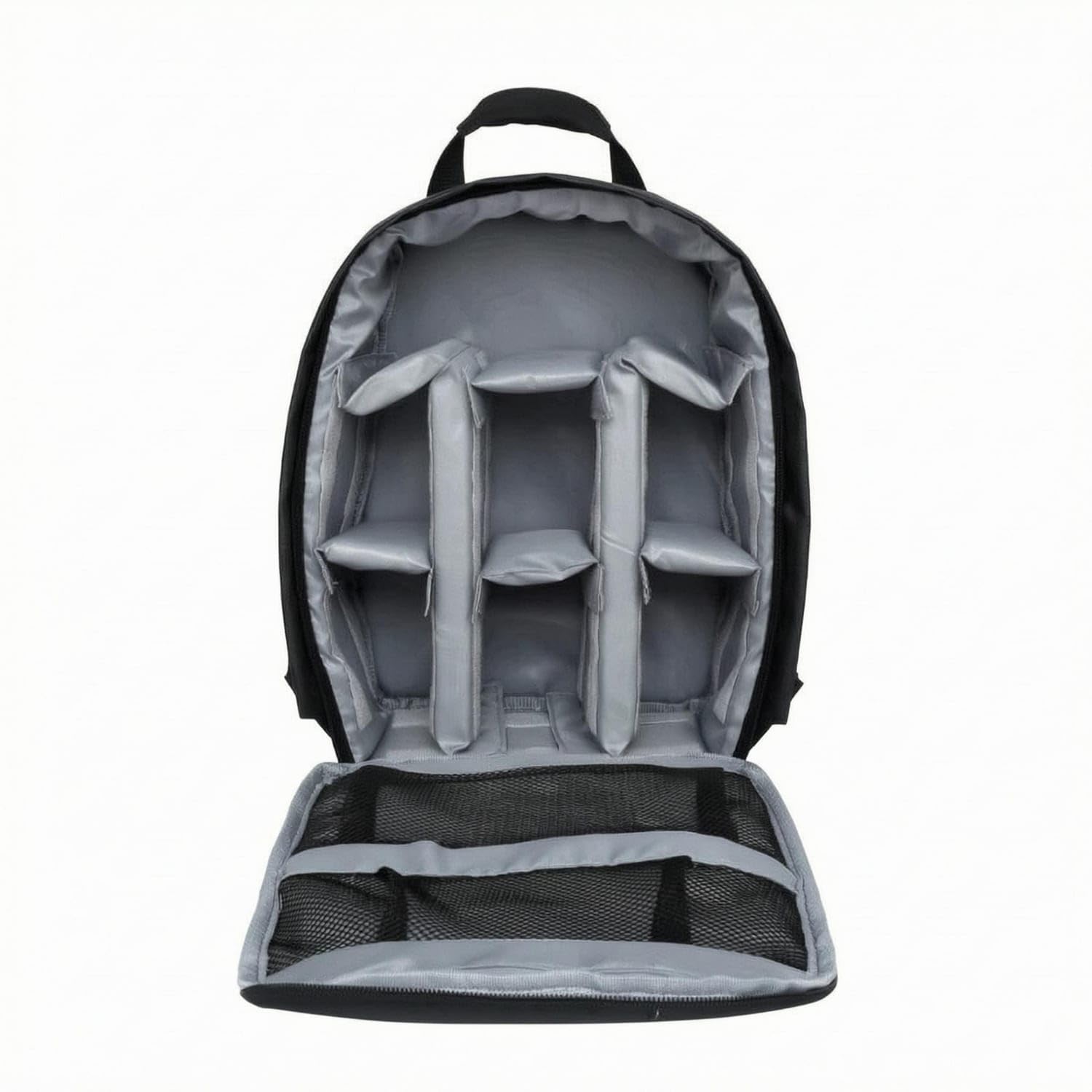 ZOOMELLA Front Opening DSLR Camera Backpack Mesh Pocket Padded Camera Backpack Safeguarding Photo Storage Black for Photographers, Gray, S|Underwater Cases & Housings|Cameras & Photo-picture-25