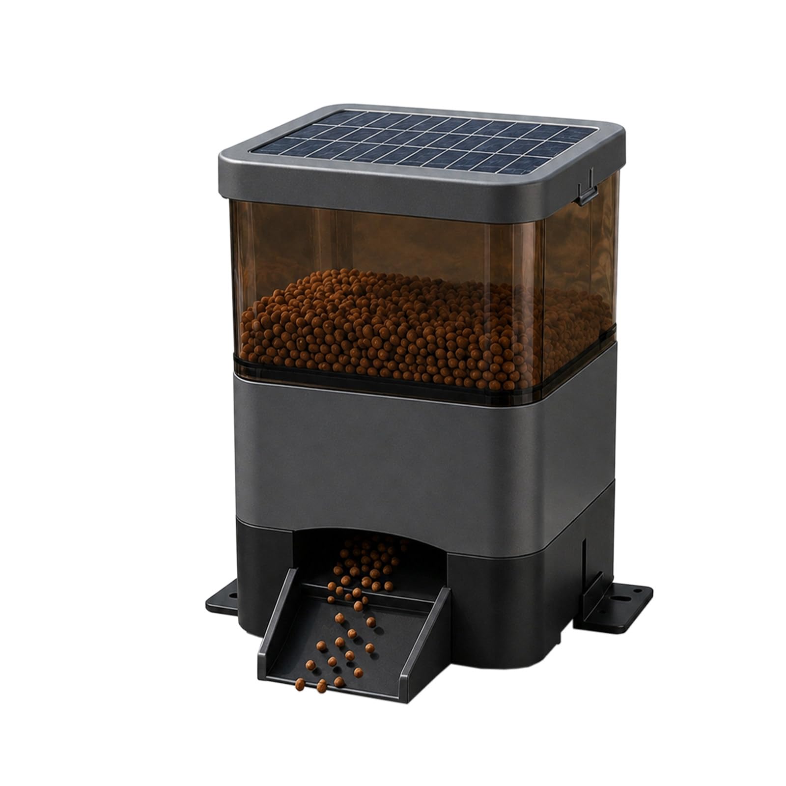 Alimentatore automatico per pesci, 4 l, ad energia solare, con controllo mobile, timer a prova di umidità per stagni all'aperto, alimentazione automatica, timer intelligente per la cura dei pesci