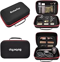 Vista 2 de Bolsa de herramientas de peluquería, funda de 12 x 7 x 5 pulgadas compatible con peluqueros para cortapelos, bolsa de recortadora para peluqueros