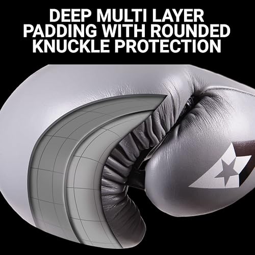 Miniatura 3 de Revgear Guantes de boxeo S5 All Rounder de cuero, guantes de Muay Thai, guantes de kickboxing, guantes de sparring, guantes de saco de boxeo para