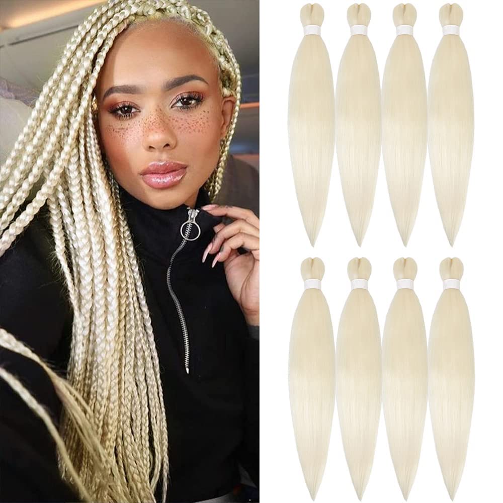 Buy 613 Blonde Braiding Hair Pre Stretched 8 Packs 26 inch Soft Yaki