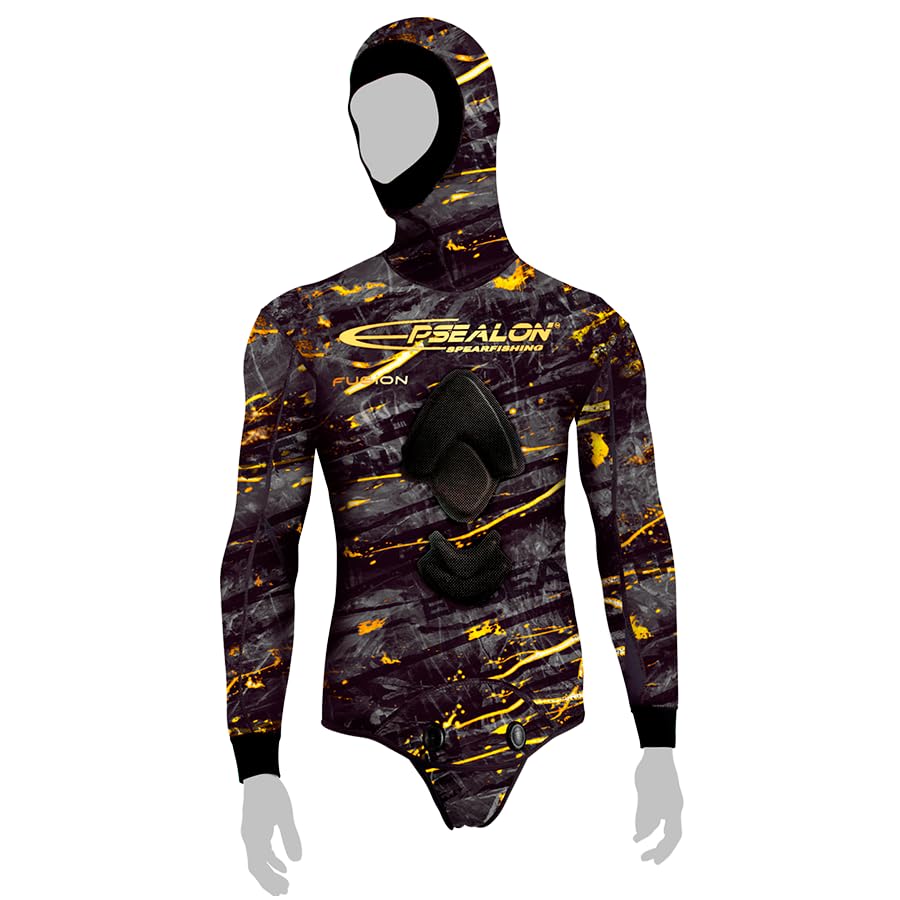 EPSEALON Dark Fusion Neoprene Giacca 5 mm Tuta da caccia subacquea immersioni pesca apnea Freediving Spearfishing Wetsuit Jacket