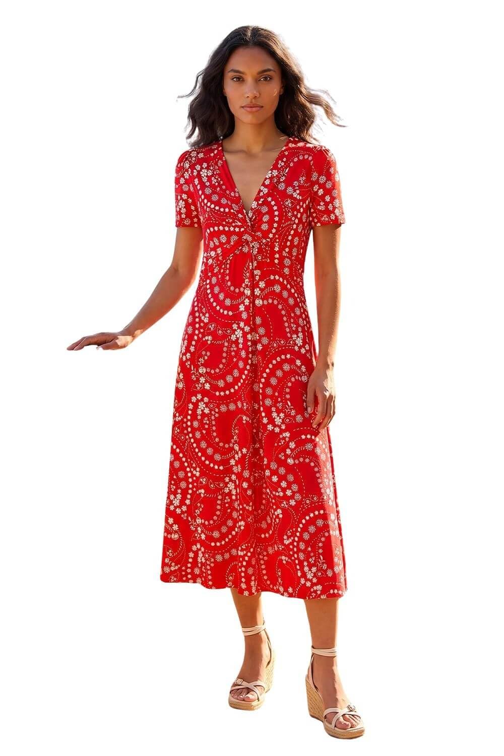 Roman - Women's Dress - Red - Size 18