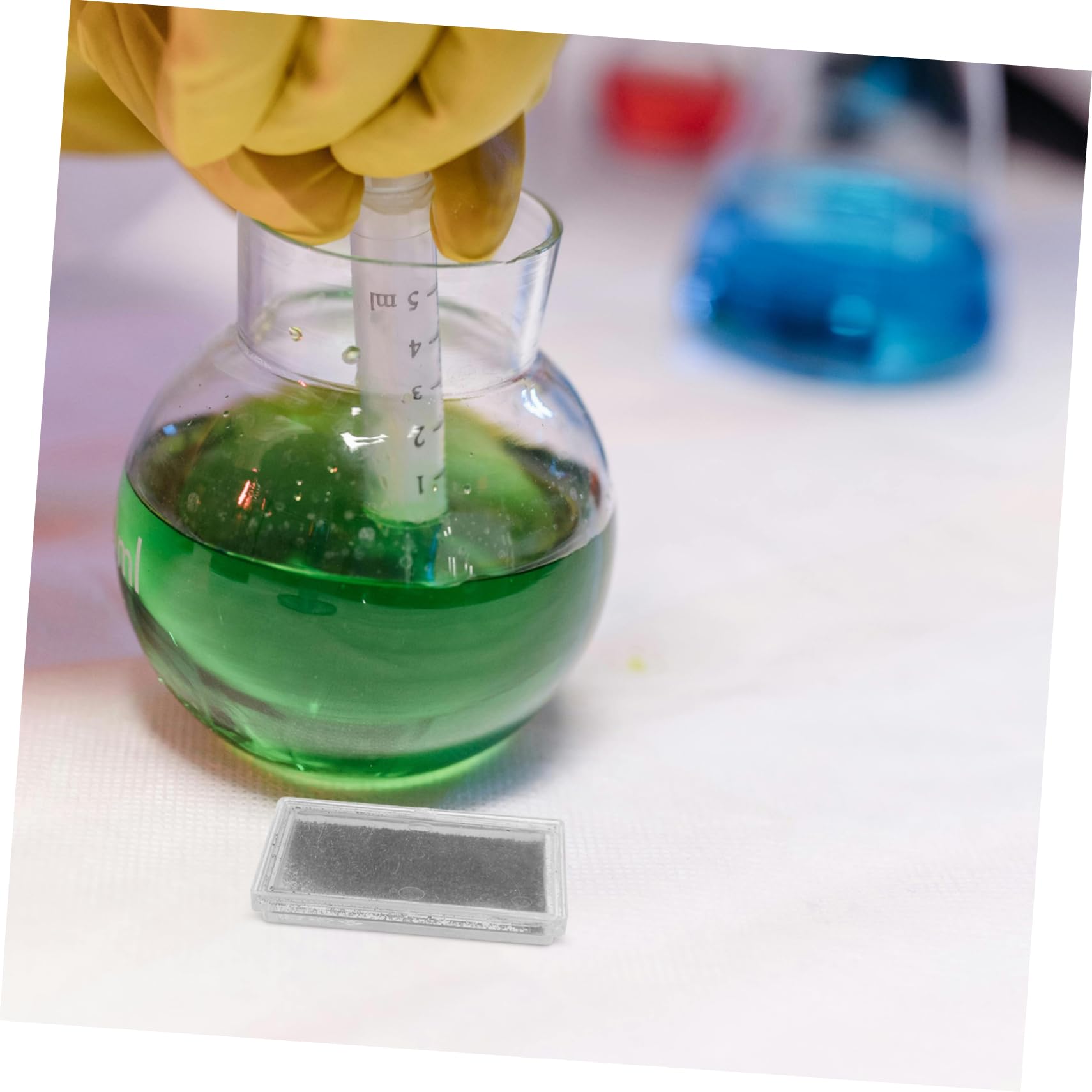 STOBAZA Boîte de Copeaux de Fer Magnétique pour Démonstration de Champ Magnétique, Matériau Expérimental en Fer Argenté, Outil Scientifique pour Écoles et Laboratoires