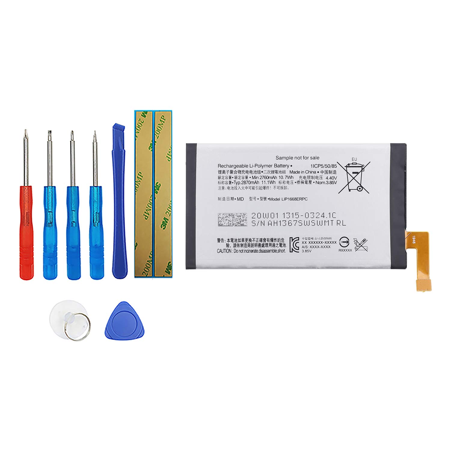 Vvsialeek LIP1668ERPC 2700mAh Replacement Battery Compatible with Sony Xperia 10 Xperia XA3 I3113 I4113 I4193 I3123 with Toolkit
