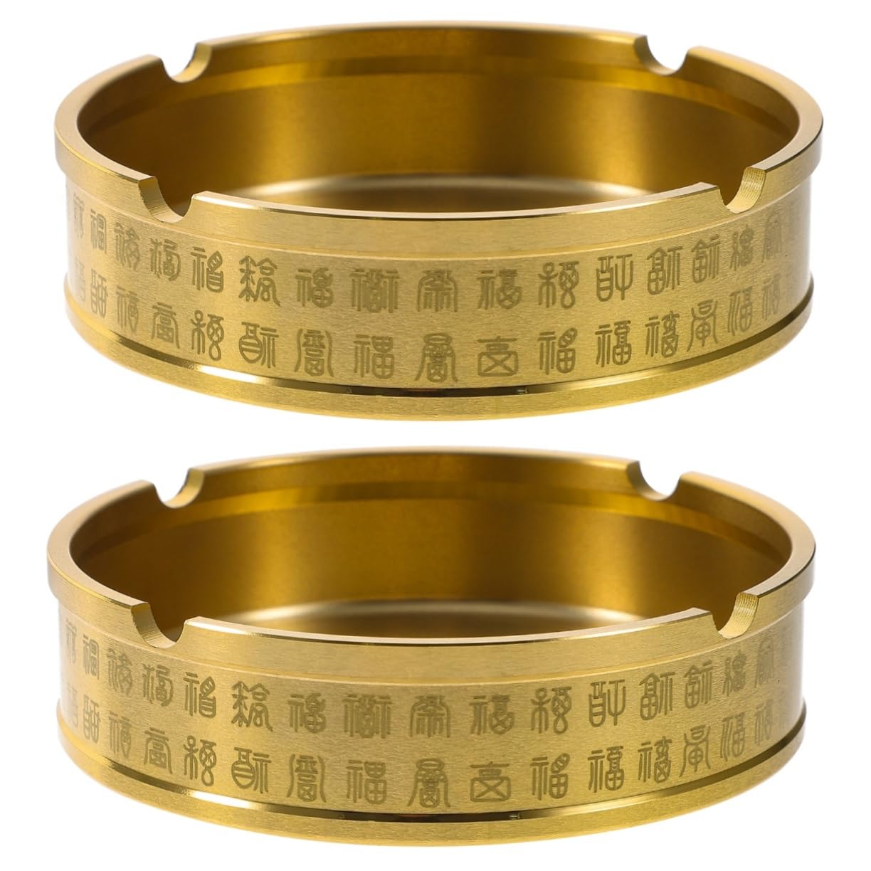 Alipis 2pcs Ashtray Coffee Table Decorations Desktop Decor Outdoor Home Decor Dining Table Centerpieces Ash Holder Dinning Table Decor Metal Trays Ash Tray Brass Round Tray Office Concise