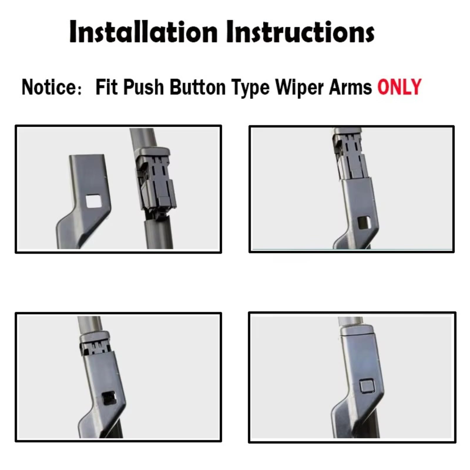 Escobillas limpiaparabrisas de la Ventana Delantera para Ford Tourneo Transit Custom 2017 2016 2015 2014 2013 2012 Push Button 30" 28"
