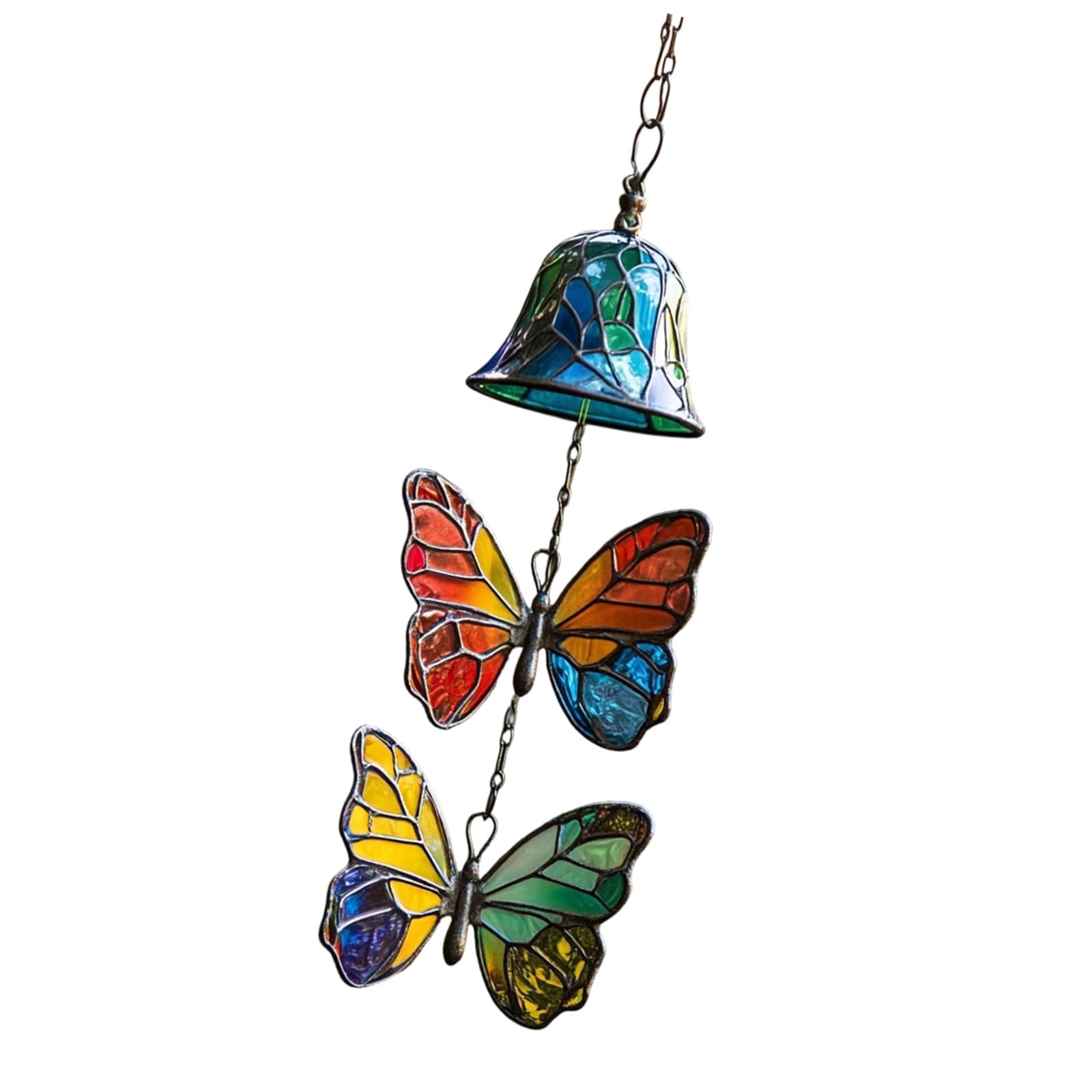Iron Butterfly Wind Chimes Decoration for Garden and Patios Generating Pleasant Sound and Adding Charm Gift Butterfly Wind Chimes