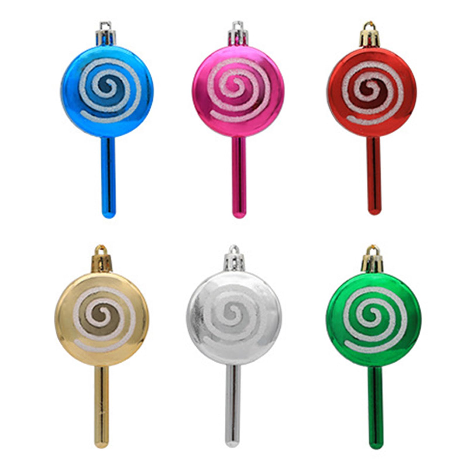 Tsophreniq Christmas Lollipop Ornament Holiday Candy Ornaments Creative Decorations for Tree Set of 6 Creative Decoration for Festival Party Eye Catching Pendants Indoor and Outdoor