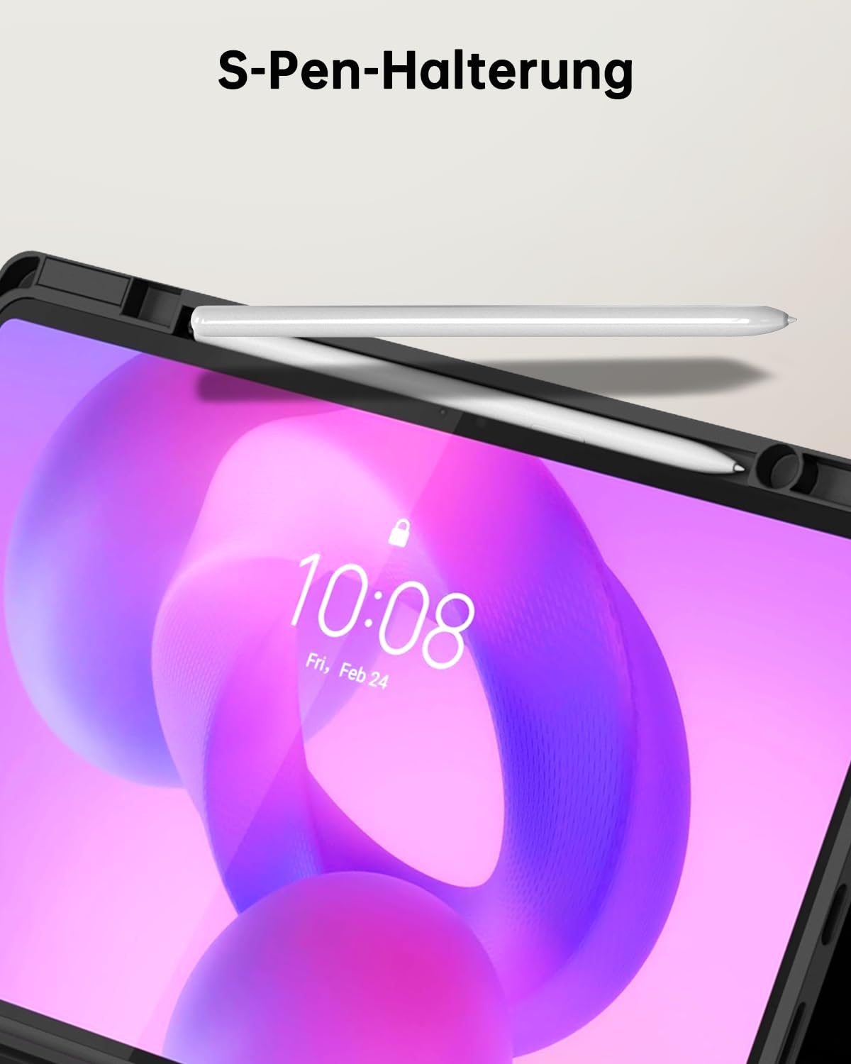 ROOFEI für Lenovo Idea Tab Plus 12,1 Zoll 2025 Hülle mit QWERTZ Tastatur - Regenbogen-Hintergrundbeleuchtung Magnetisch Abnehmbar Tastatur mit Trackpad für Lenovo Idea Tab Plus 12,1" Tablet TB365FC