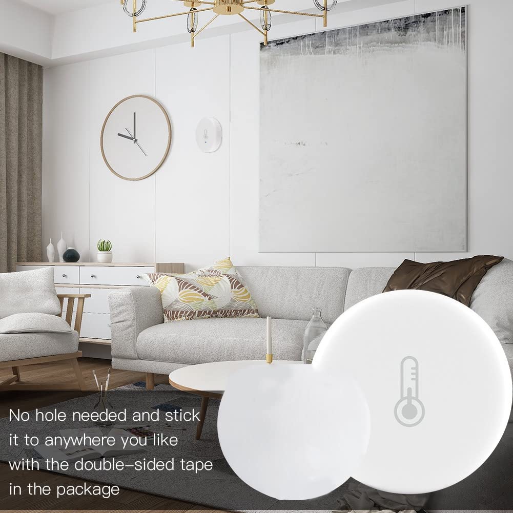 LOOR Capteur Intelligent de TempéRature et D'Humidité Tuya Smart ZigBee 3.0 SéCurité AlimentéE par Batterie avec L'Application Tuya Smart Life (A)