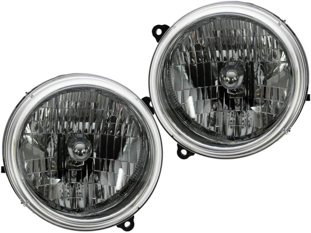 For Jeep Liberty Headlight Assembly 2002 2003 Pair Driver