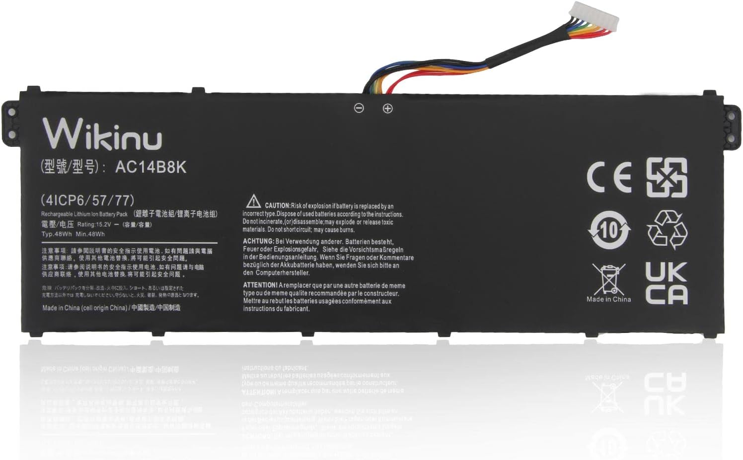 K KYUER AC14B8K Batterie Pour Acer Chromebook C810 C910 CB5-571 CB3-531 Aspire A515-41G A515-55