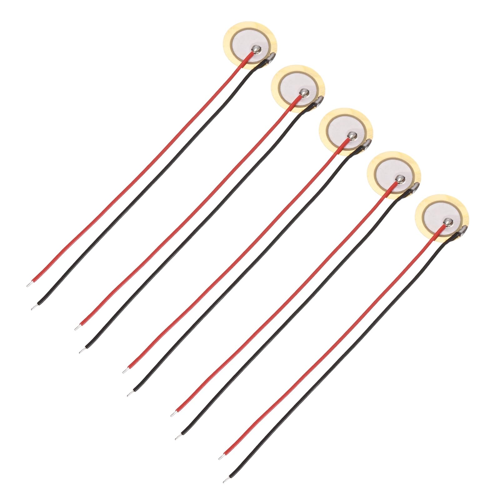 Muiltvoe 5Pcs Piezoelectric Discs 31mm Acoustic Pickup Transducer Microphones Trigger Buzzer Drum Guitar