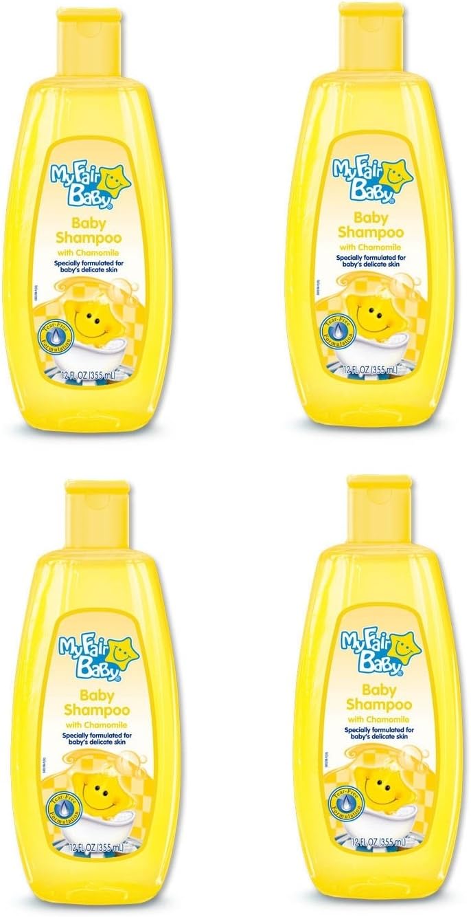 My Fair Baby Tear-Free Baby Shampoo with Chamomile Formulated for a Baby's Delicate Skin 12 Fl. Oz. / 355ml (Pack of 4)