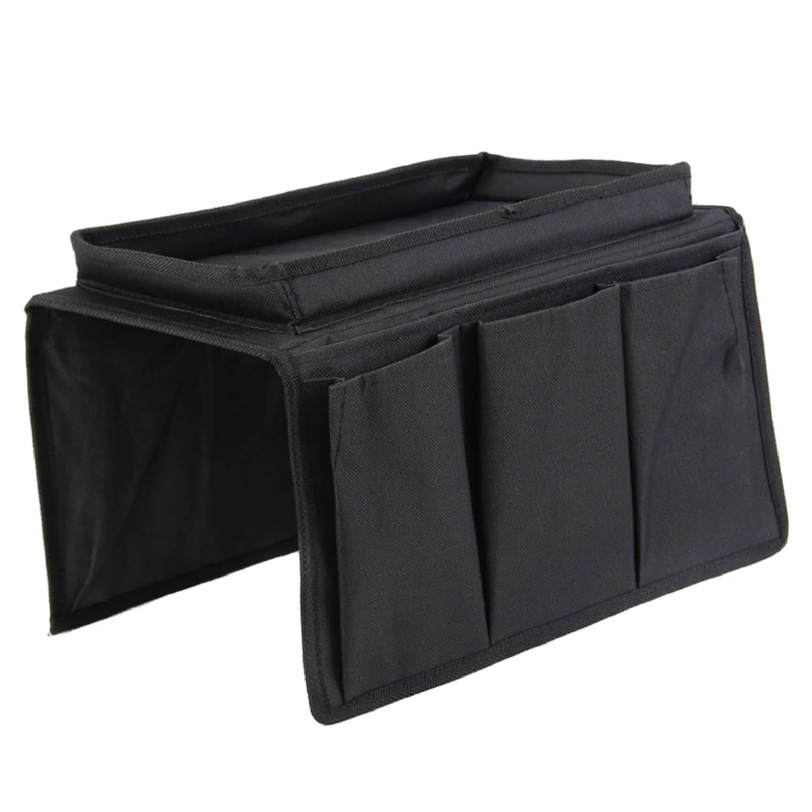 Organizador de reposabrazos for sofá, Bandeja Almacenamiento Bolsillo, Control Remoto, Organizador for teléfono móvil para Sofá(Black)