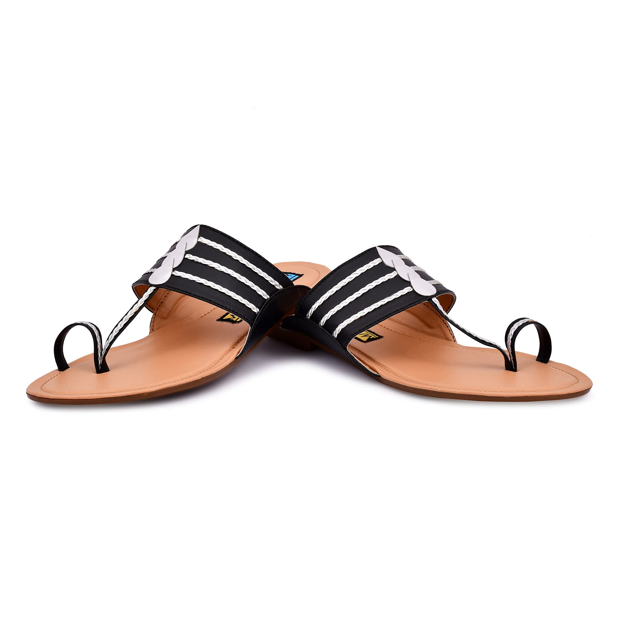 MAEVE & SHELBY Ladies Flat Kolhapuri Chappals Ethnic Leather Flats for Women. (B098R2XW41) Amazon Price History, Amazon Price Tracker