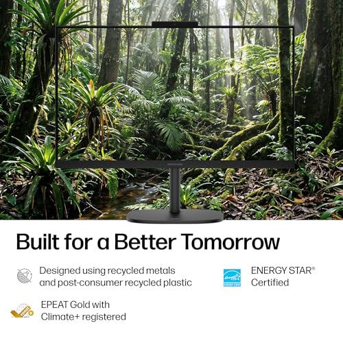 Image of HP OmniStudio 23.8 inch All-in-One Desktop PC, FHD Display, AMD Ryzen AI 5 40, 16 GB RAM, 512 GB SSD, AMD Radeon Graphics, Windows 11 Home, Jet Black, 24-cv0150 (2026)
