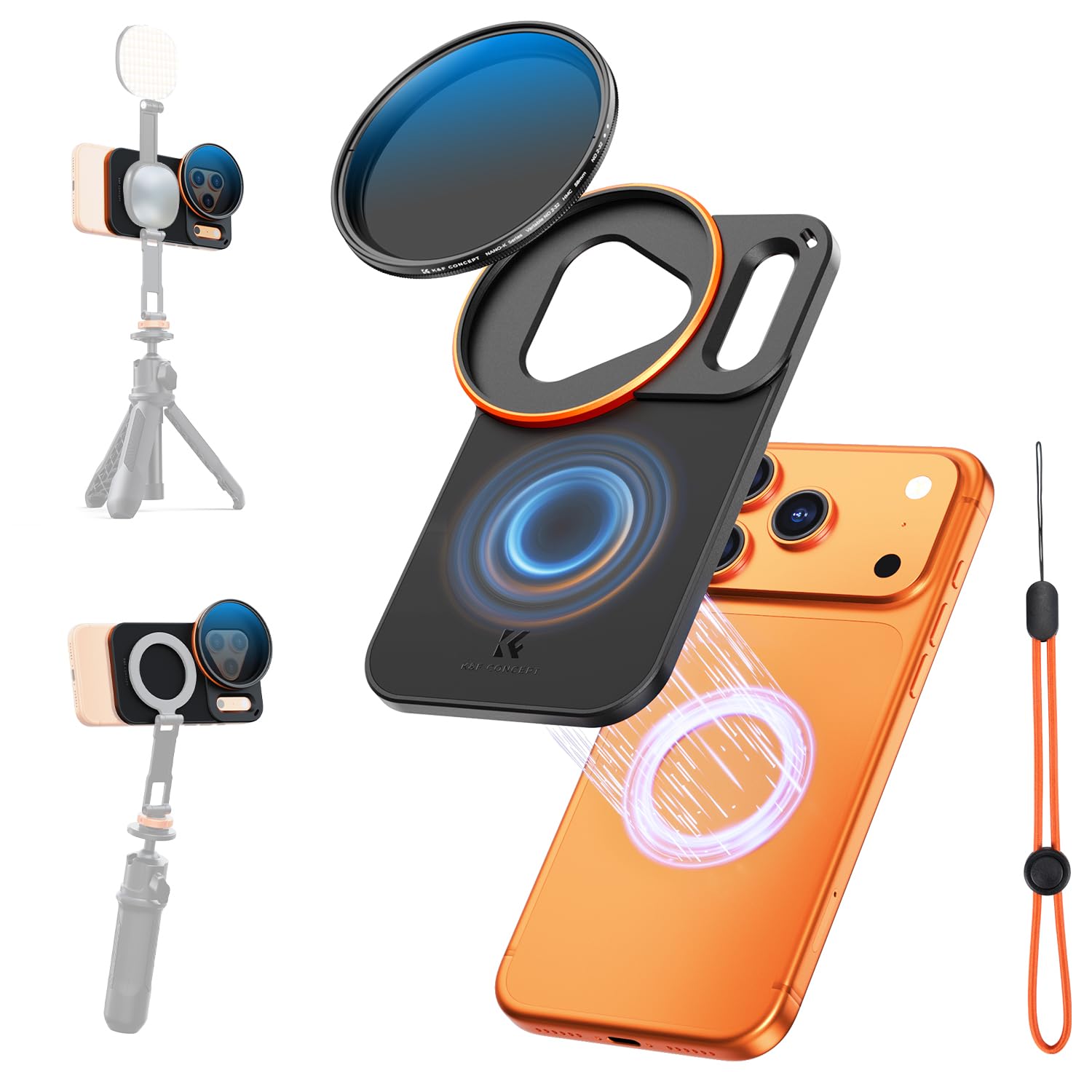 K&F CONCEPT iphone 用フィルター　セット Amazon.com: K&F CONCEPT Double-Sided Magnetic Lens Filter Mount