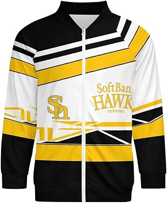 SoftBank Hawks フルジップジャケット M 黒/黄色 SoftBank Hawks