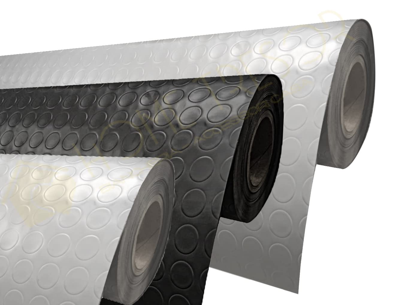 Home Tresor - Pavimenti in Pvc Rotoli | Pvc Bollato | Tappeto Bullonato Linoleum Copripavimento Rivestimento Gomma Antiscivolo Flessibile Altezza 100 cm. Grigio (14 MT)