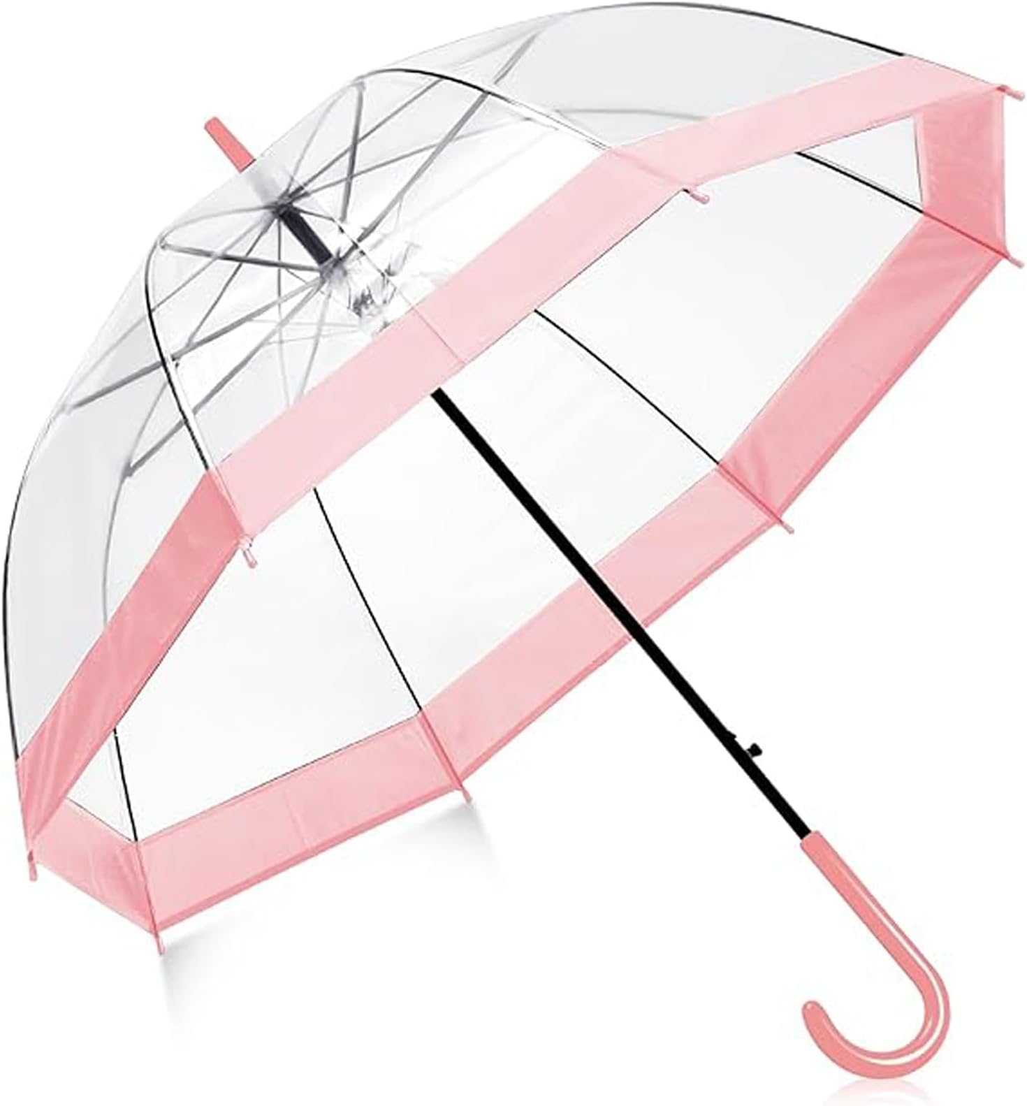 Clear Bubble Umbrella,Large Rainproof Canopy,Clear Umbrellas for Rain Adult,Umbrellas for Rain,Perfect for Weddings, Graduation and Outdoor Events - Automatic Open