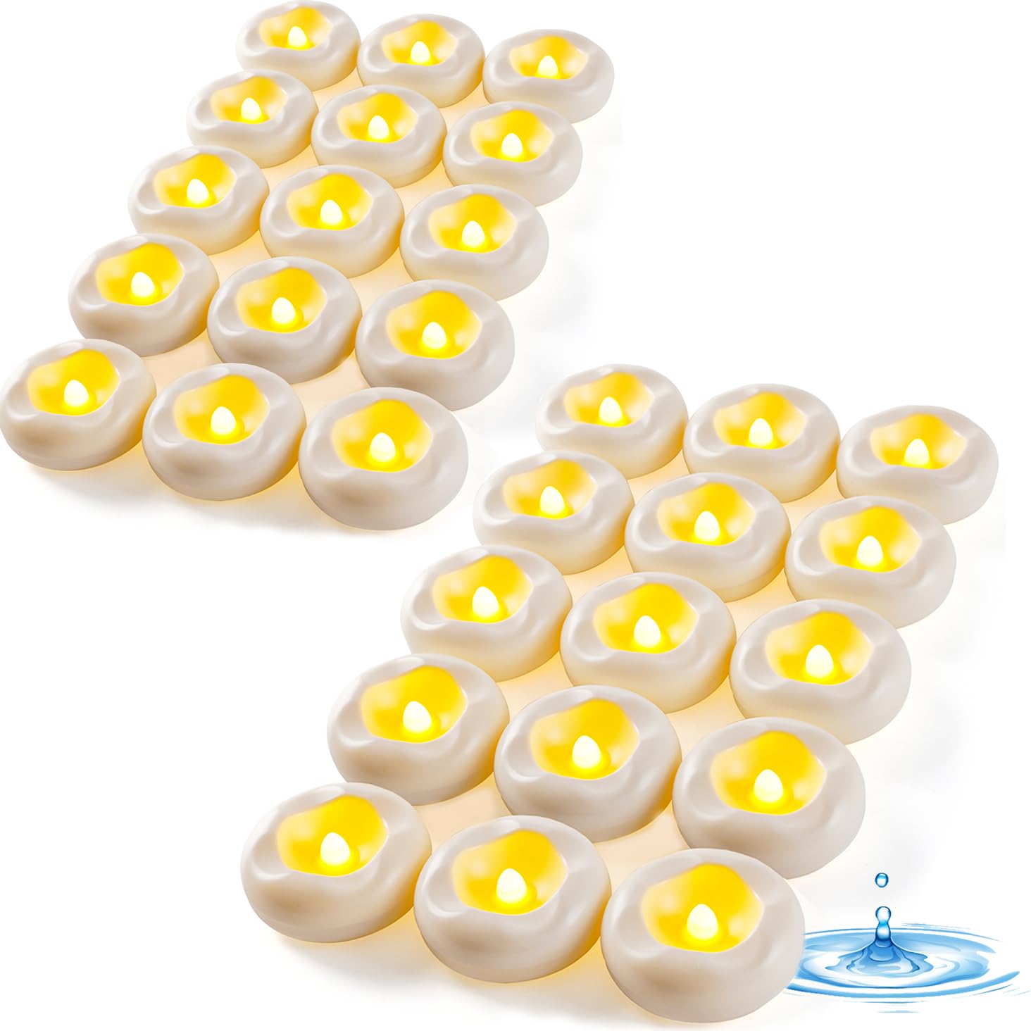Amazon.com: Auemaniliy 48-Pack 2” Floating Candle, 200 Hour Water