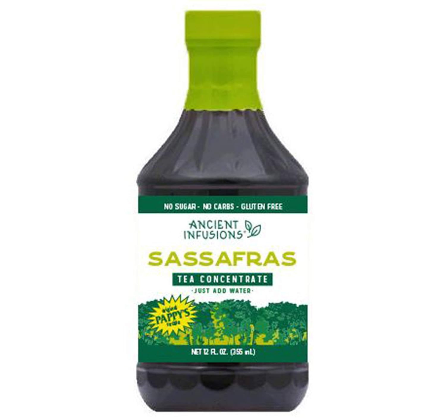 Ancient Infusions Tea Concentrates: Choice of Sassafras, Green, Raspberry or Peach 12 oz. Bottles (Peach, 6 Bottles)