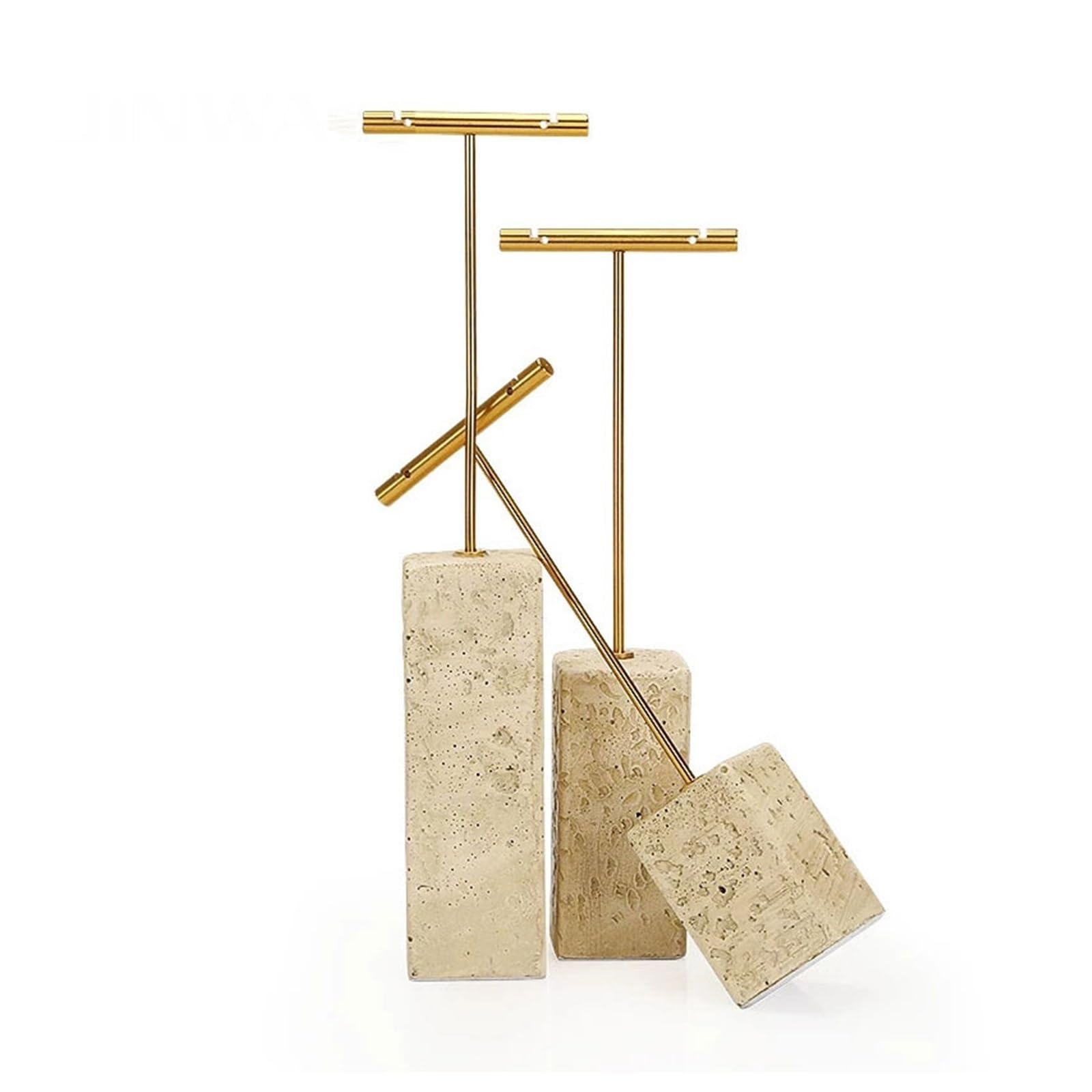 Estetyka Earring Display Stand Metal T-Bar and Plaster Base