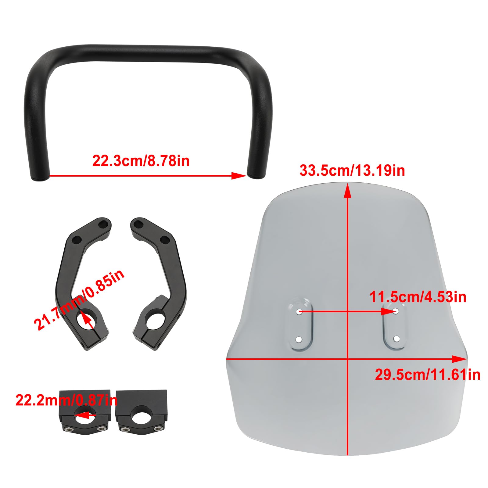 Amazon | VIPIH ウィンドシールド 適用ホンダ CRF250L/M/S CRF300L