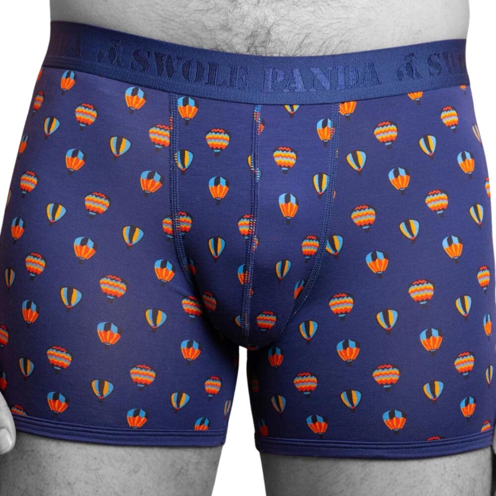 Swole Panda Men's Navy Balloons Bamboo Boxers