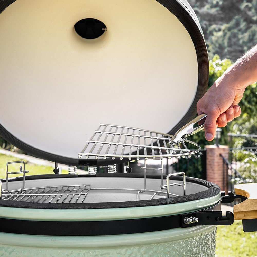 Cecotec Attrezzi per Barbecue Acciaio Inox, Set Utensili Barbecue DragonPack 6600 M, Versatilità e Comfort con Pinze, Raccoglicenere ed Espansore Griglia per Maggiore Capacità e Precisione