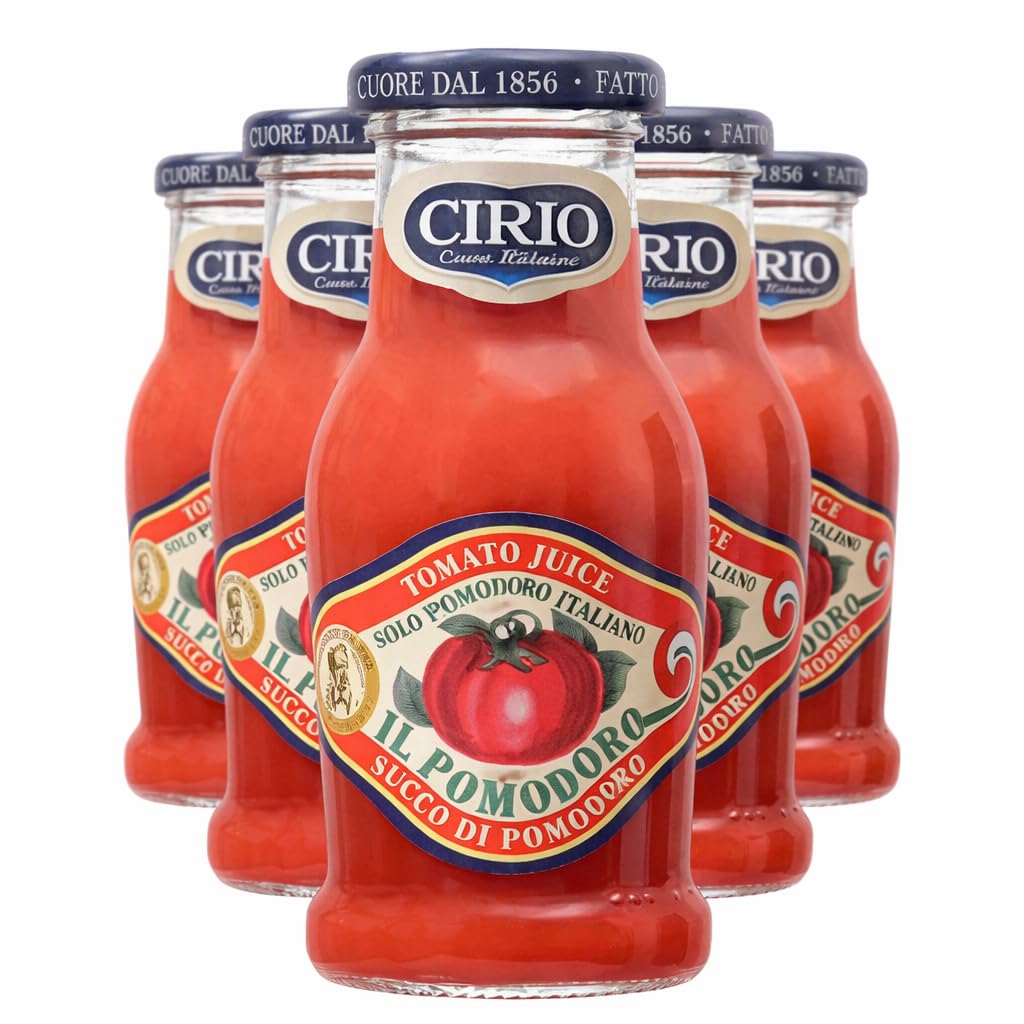 Cirio Succo di Pomodoro - Confezione da 24 Bottiglie in Vetro da 200ml - Gusto Classico e Intenso