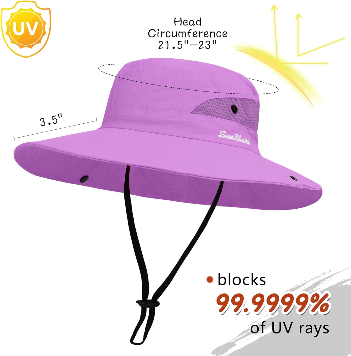 ZOORON Women's Ponytail Safari Sun Hat,Wide Brim UV Protection Outdoor Bucket Hat,Foldable Beach Summer Fishing Hat - Image 4