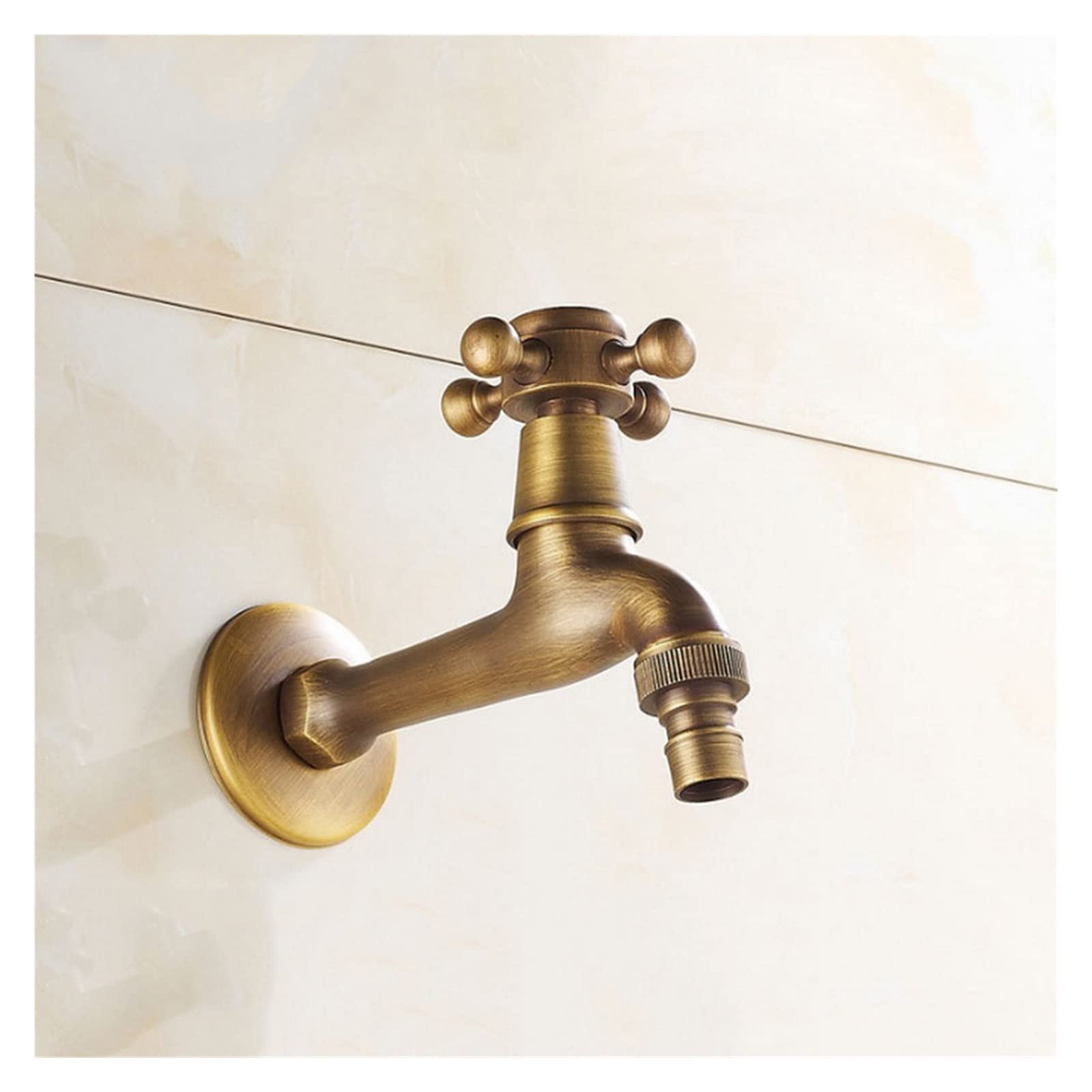 Robinet de cuisine mural antique double entrée pour eau froide rétro