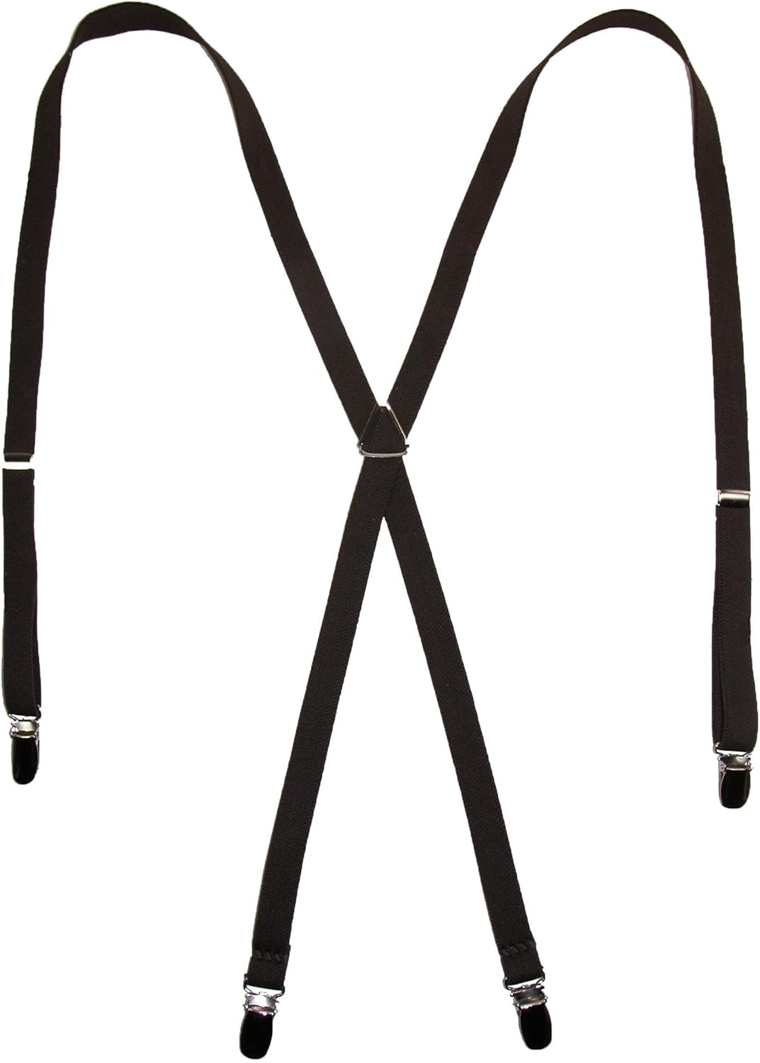 CTM Women's Elastic Clip-End 1/2 Inch Skinny Urban Suspenders