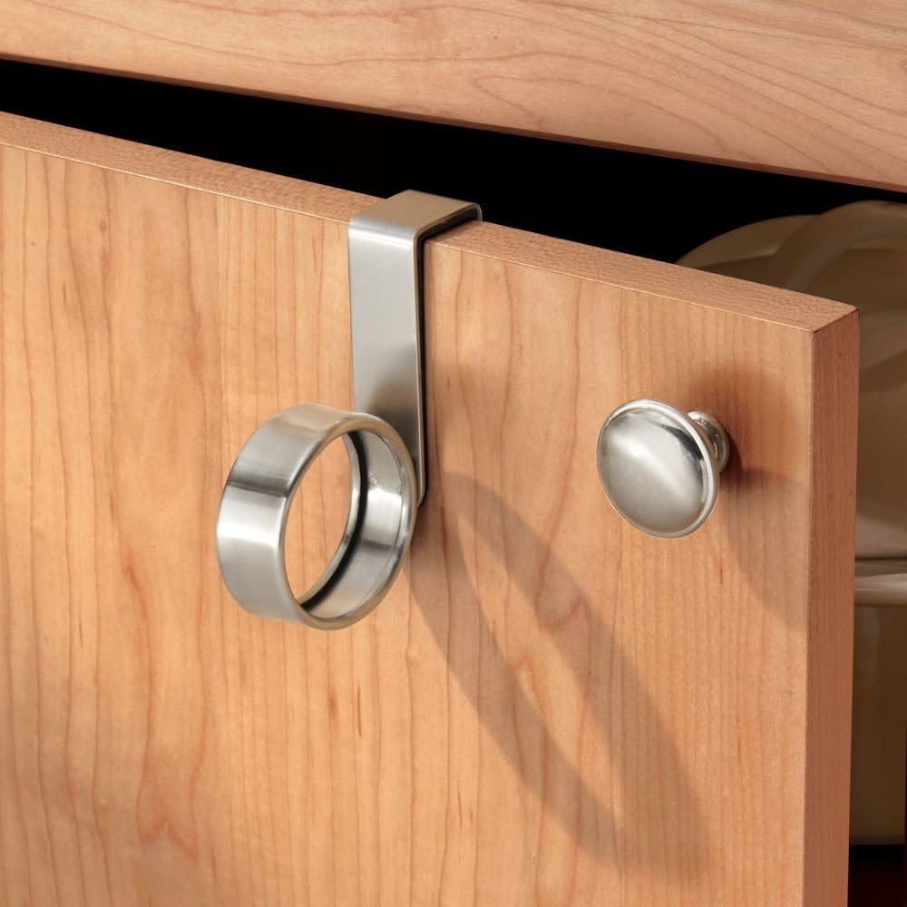 InterDesign Forma Over the Cabinet Single Loop Dish Towel Holder Hook