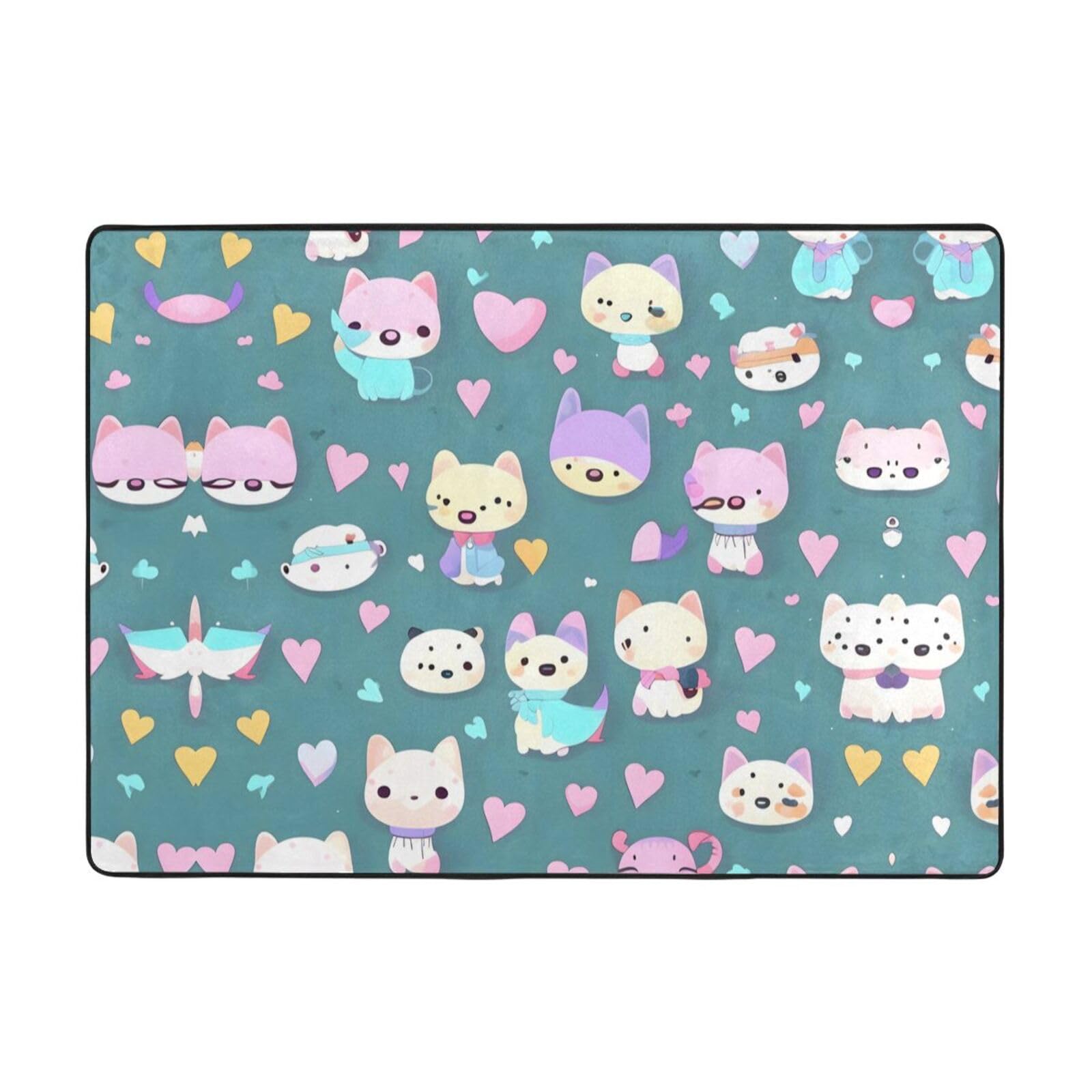 Tapis imprimé petit renard doux au pied de votre lit ou sous la table basse du salon