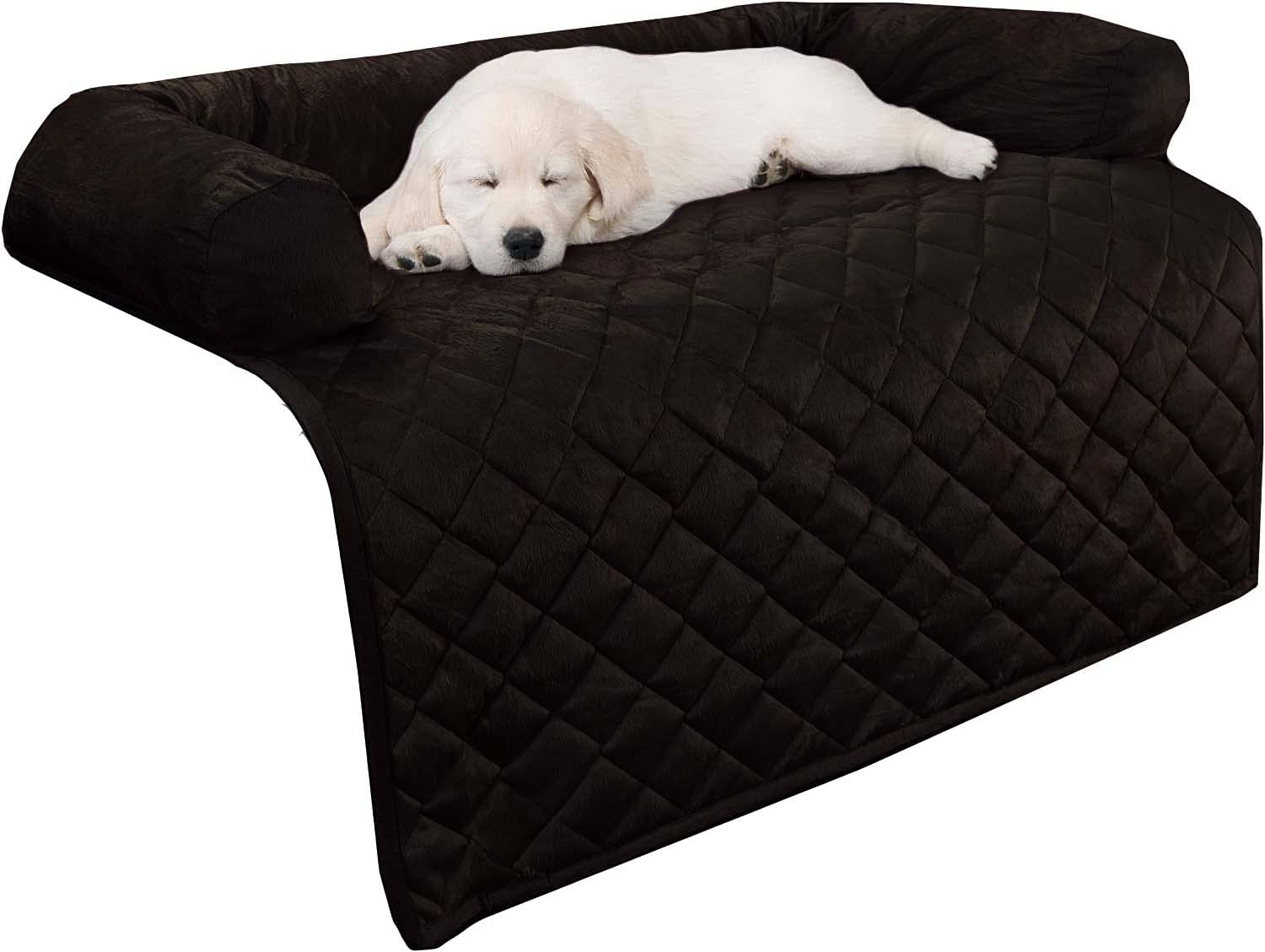 Petslover Couch Cover for Dogs Collection – Pet Furniture Protector with Neck Bolster, Quilted Velvet Fabric and Fiber Base Layer Black (B0BP2YWG1K) Amazon Price History, Amazon Price Tracker
