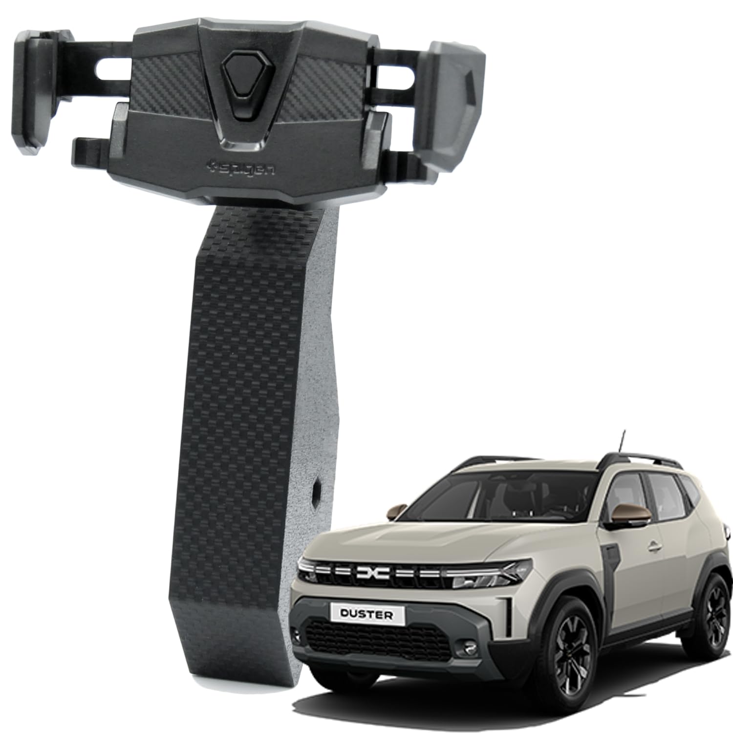 Supporto per cellulare da auto per Dacia Duster III, Bigster e Striker, adatto per il sistema originale YouClip, supporto per smartphone con morsetto regolabile, girevole a 360°, fissaggio