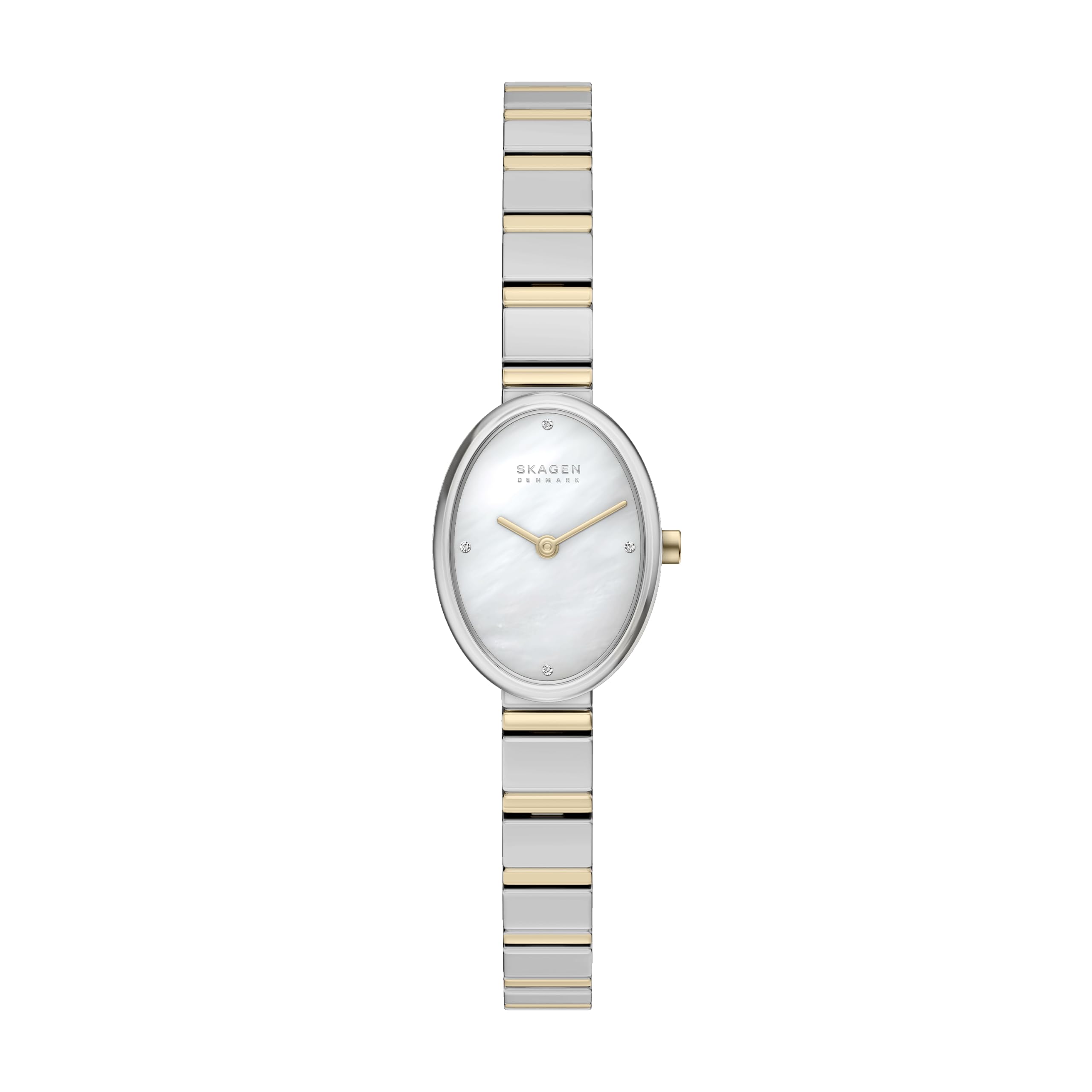 Skagen Anita Oval Reloj para Mujer de Acero Inoxidable Color Plateado de 20MM, SKW3198