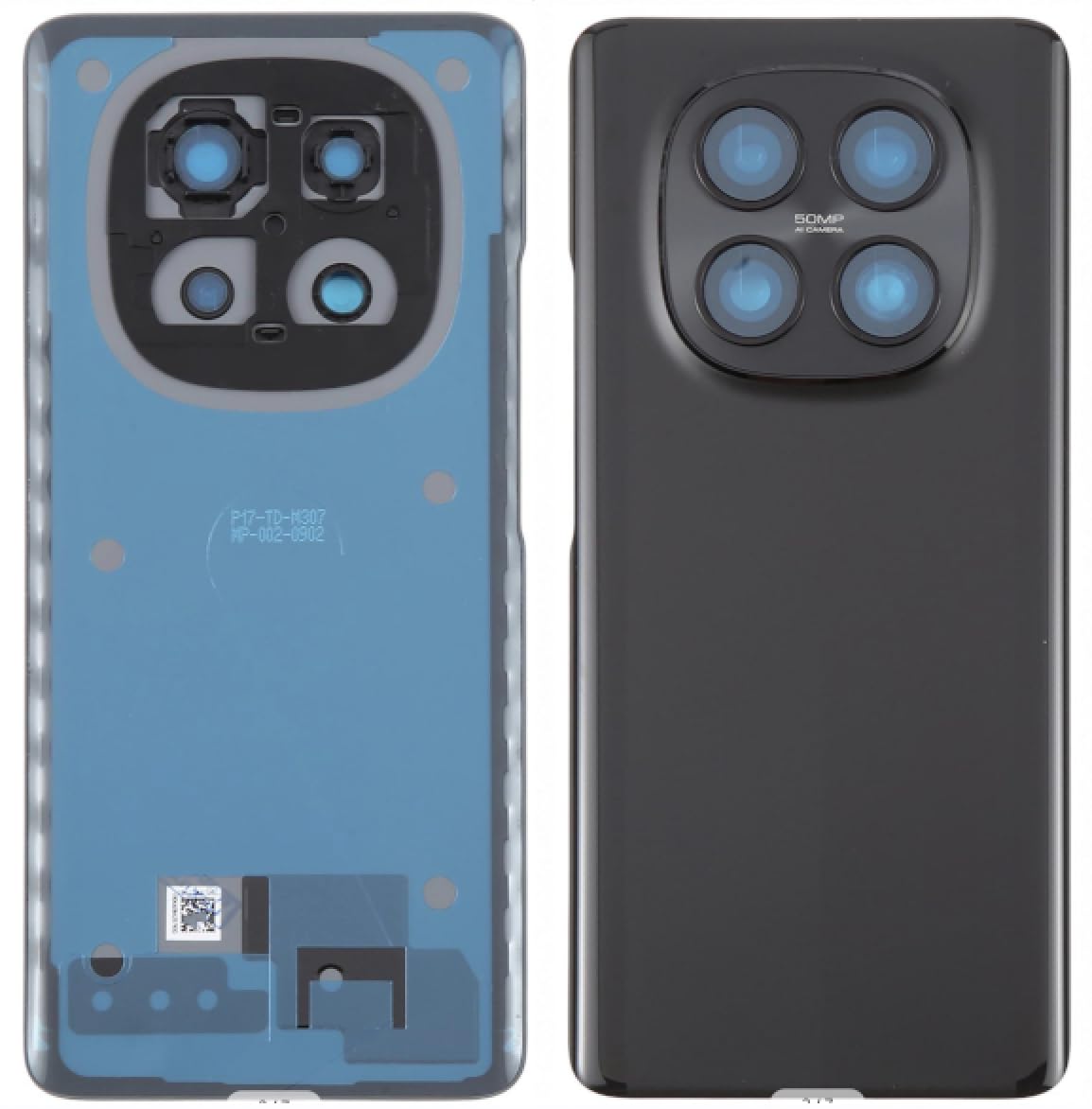 Audiosystem Scocca Cover Back Copri Batteria Posteriore Per XIAOMI POCO M8 5G 25118PC98G Con Vetro Lente Fotocamera Ricambio Pari all'Originale Sostituzione Riparazione Nero