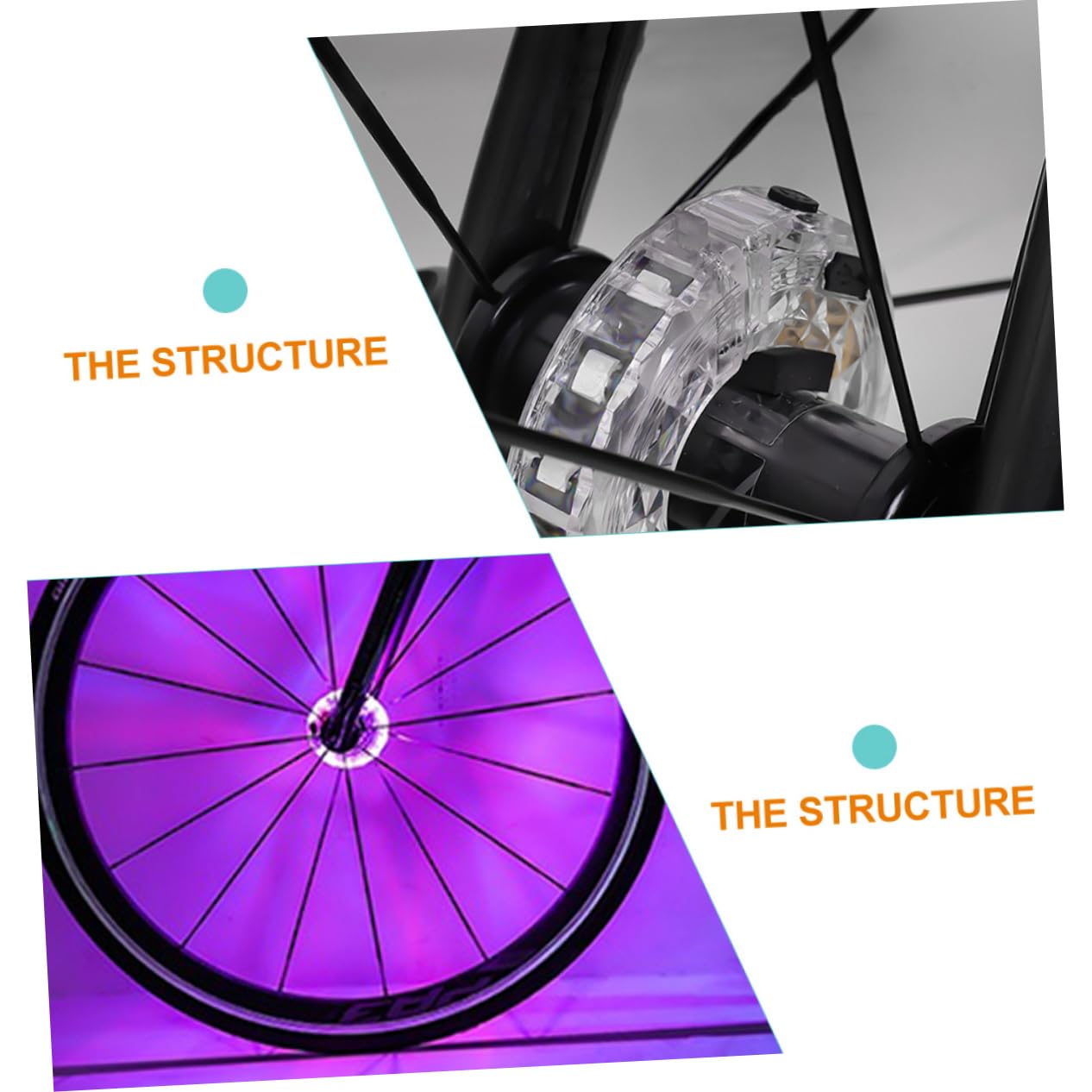 Lumière de Vélo USB Rechargeable Décorative pour Roues de Vélo Étanche pour Cyclisme