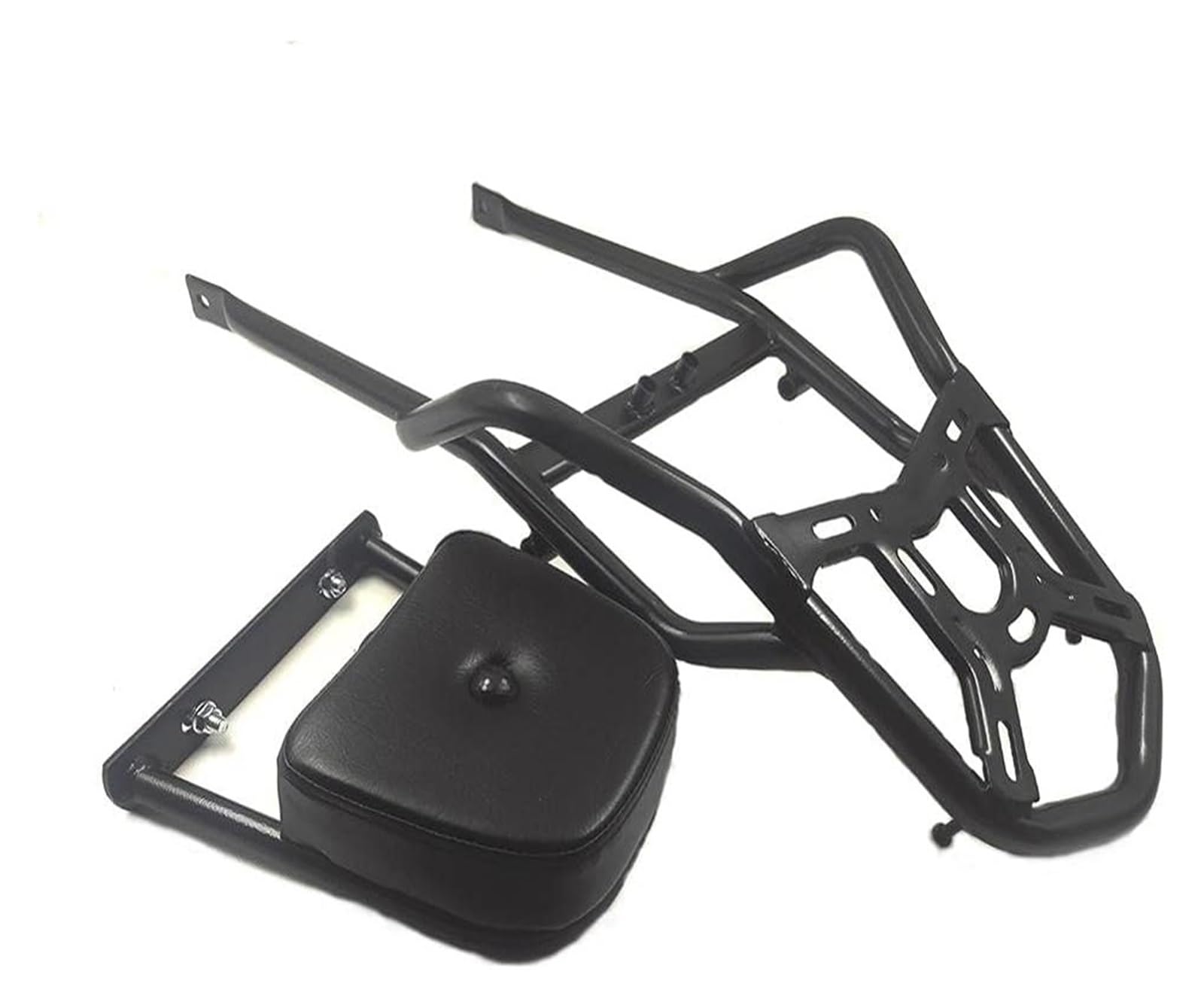 Portaequipajes Moto para 502C Protector De Cubierta Motocicleta Respaldo Pasajero con Portaequipajes Trasero para Motocicleta(Negro)