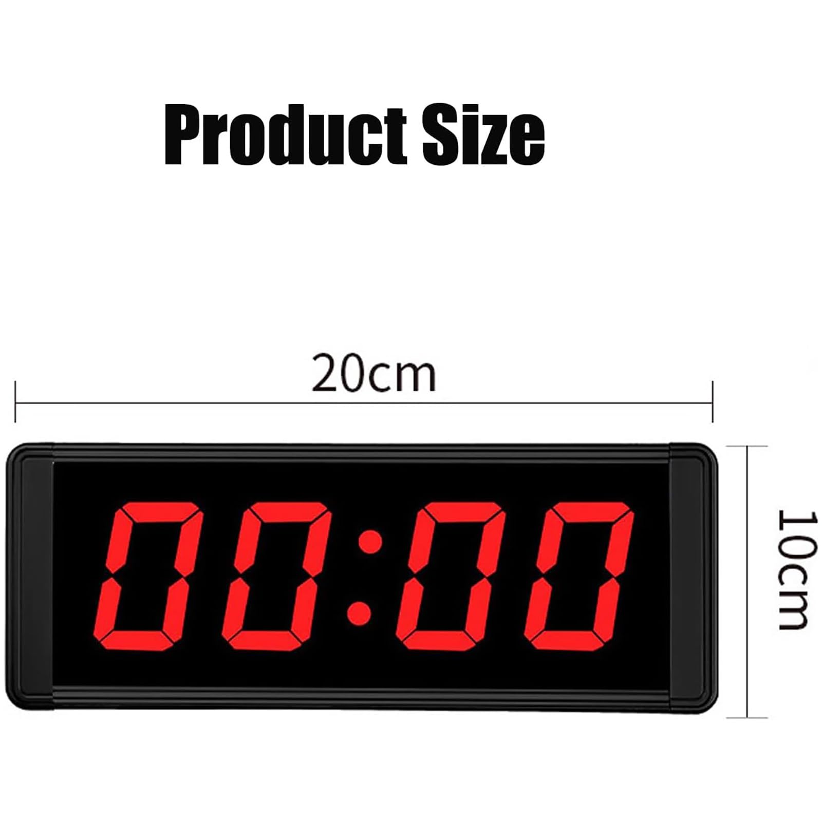 Contador Digital Led De 1,5 Pulgadas, Temporizador De Doble Cara, con Control Remoto, Cronómetro, Alarmas, Cuenta Regresiva, Cronometraje Cíclico, 20 Grupos De Memorias Segmentadas para