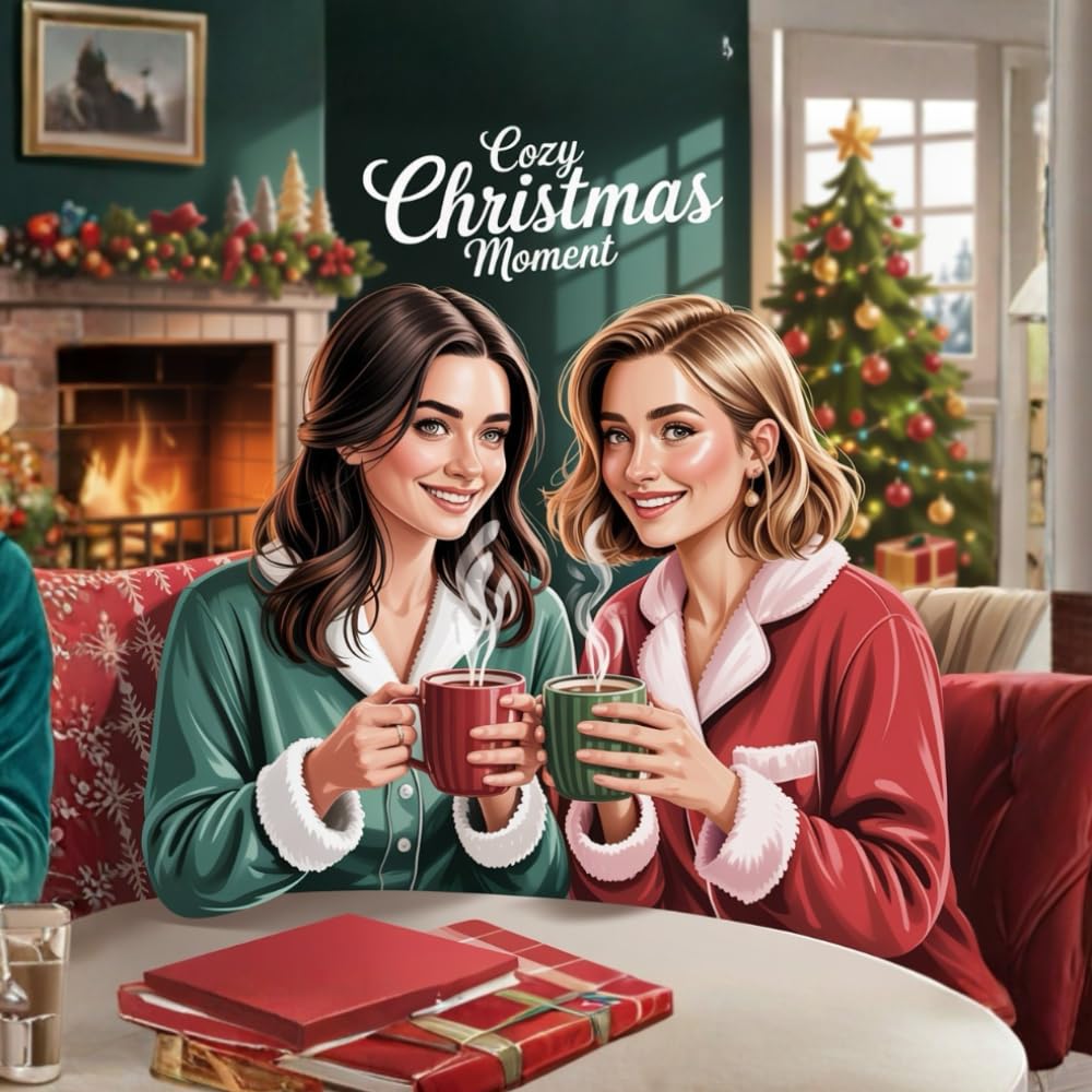 Cozy Christmas Moment: A Cute Kawaii Christmas Coloring Book Full of Cozy Holiday Moments