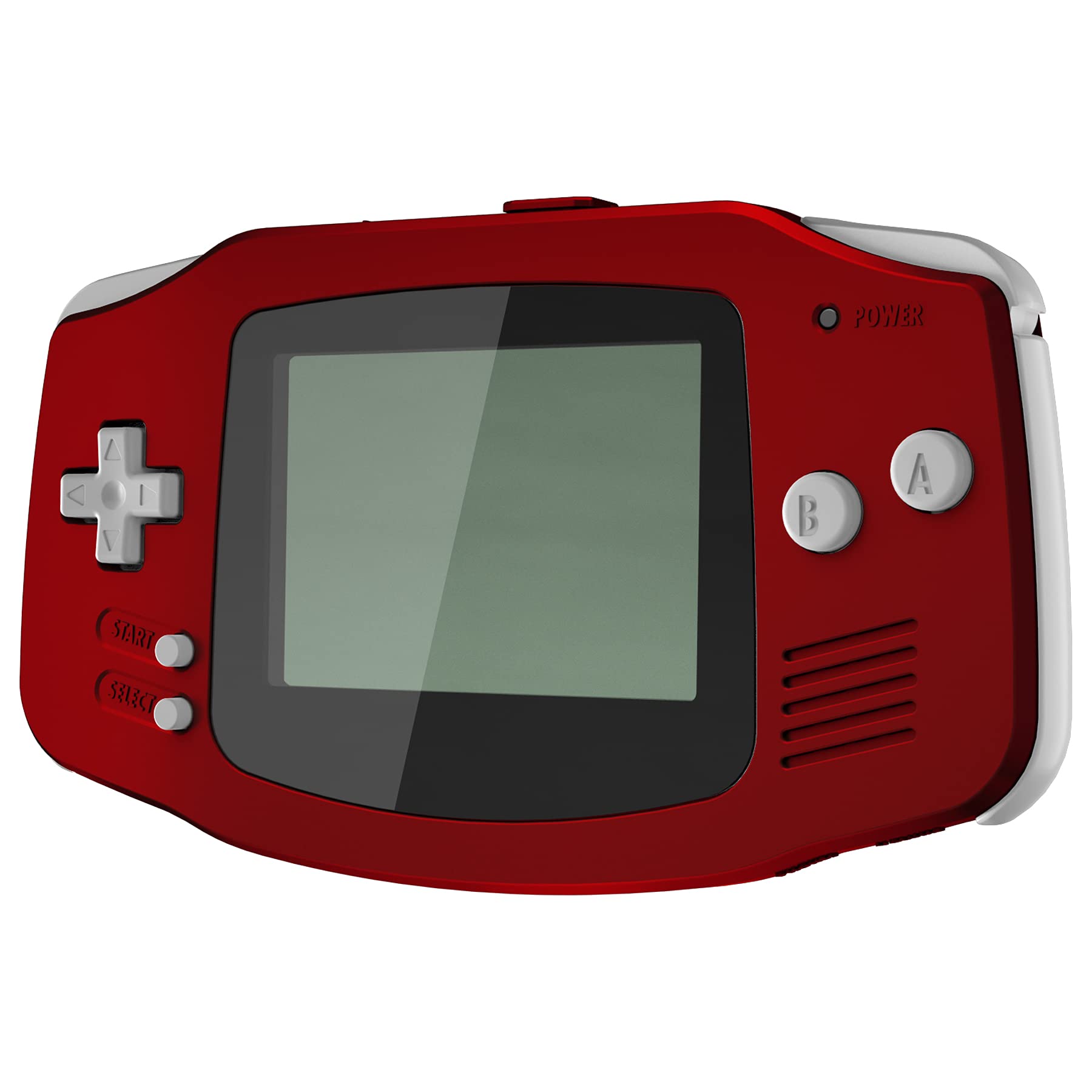 eXtremeRate Coque Remplacement avec Boutons Couverture Complete pour Gameboy Advance GBA, Compatible avec IPS et LCD Standard, Console et écran IPS Non Incluse-Rouge Écarlate